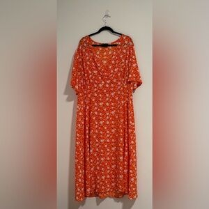 ASOS DESIGN Orange Floral Dress